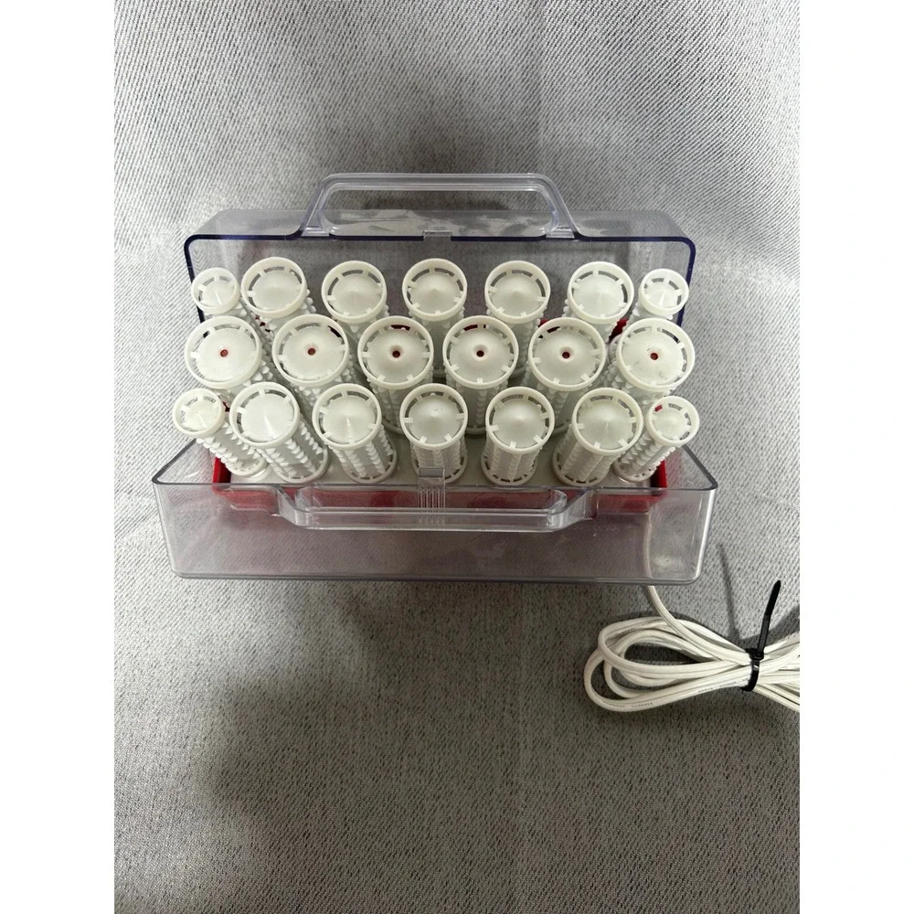 Remington Electric‎ Hot Rollers Hair Setter Red White 20 Rollers No Clips